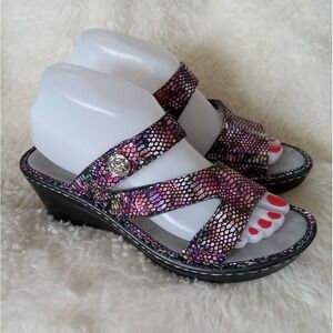 Alegria Lot 299 Loti Funtastic Wedge Sandal Shoes Womens Size 37 US 7 - 7.5